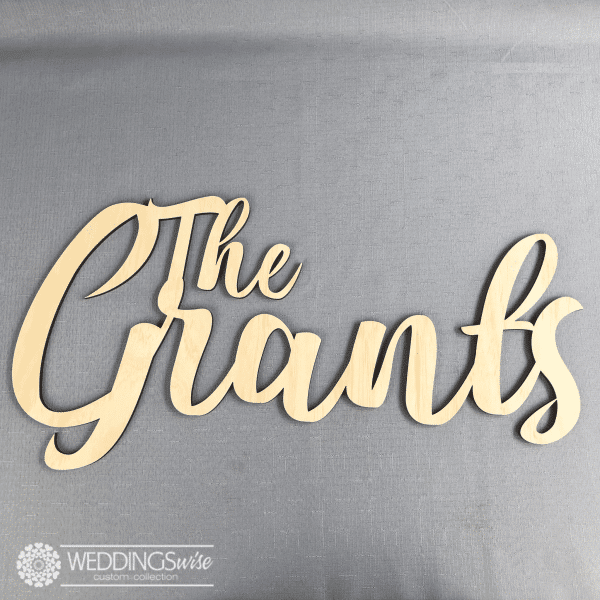 Personalised Laser Cut Timber Name Sign