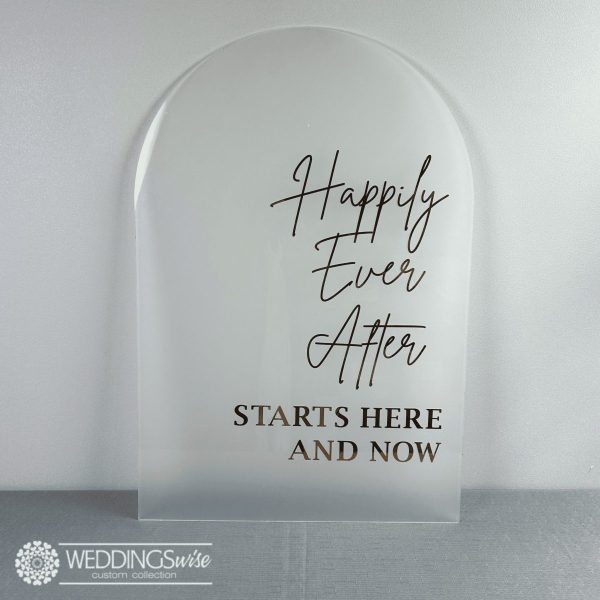 Arch Acrylic Welcome Sign - Happily Ever After