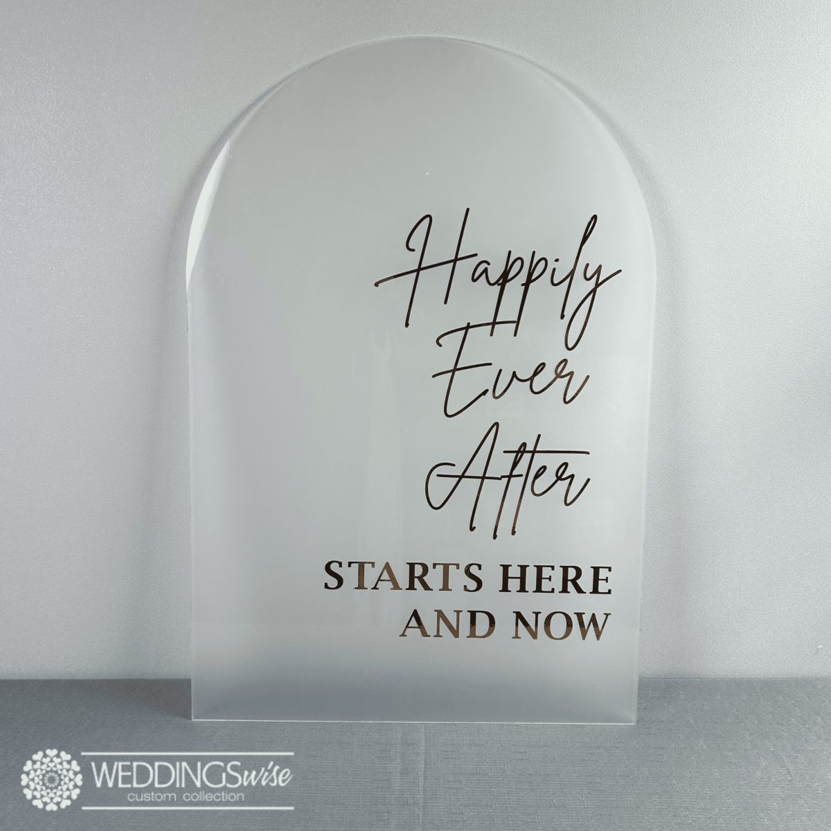 Arch Acrylic Welcome Sign - Happily Ever After