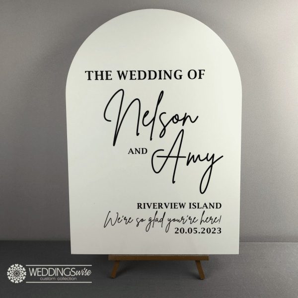 Arch Acrylic Welcome Sign