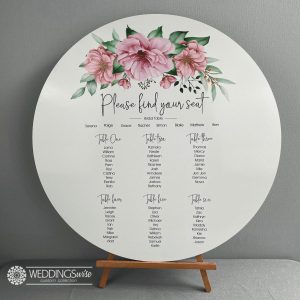 Spring Flower Wreath Seating Chart