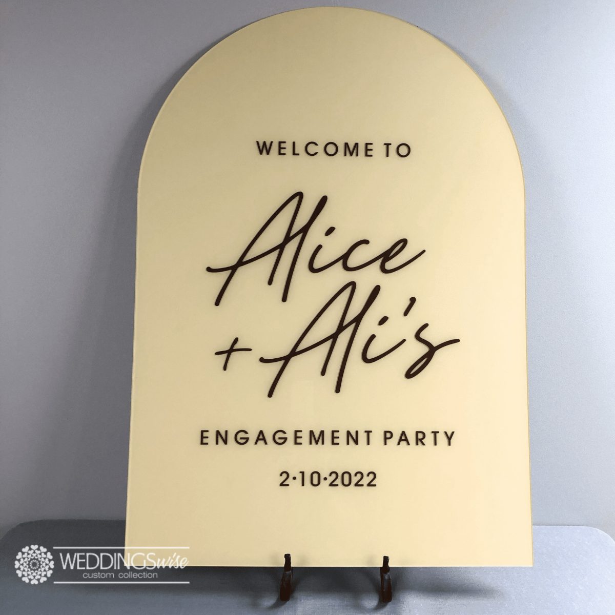Large Arch Acrylic Custom Colour Engagement / Wedding Sign