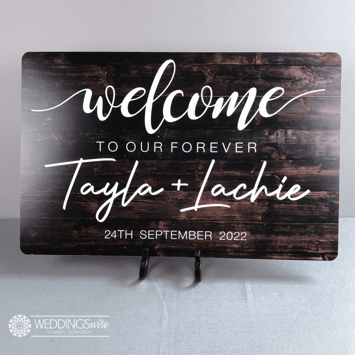 Rustic Timber Printed Welcome Sign