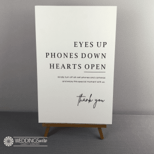 Eyes Up, Phones Down, Hearts Open Unplugged PVC Sign