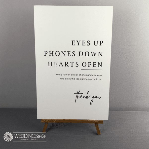 Eyes Up, Phones Down, Hearts Open Unplugged PVC Sign