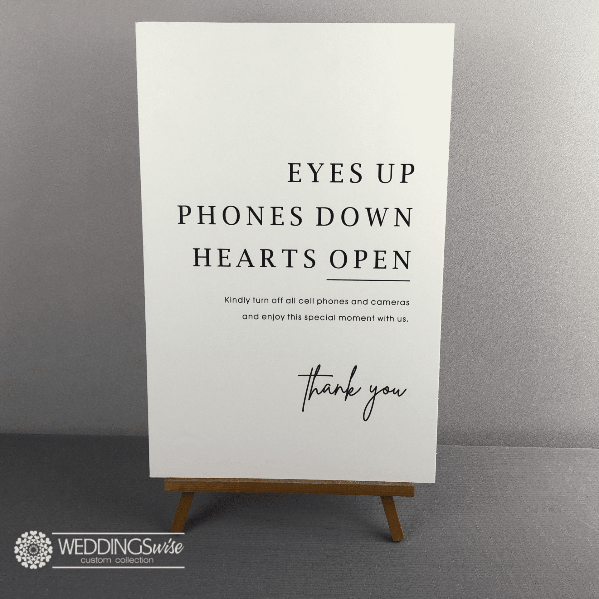 Eyes Up, Phones Down, Hearts Open Unplugged PVC Sign