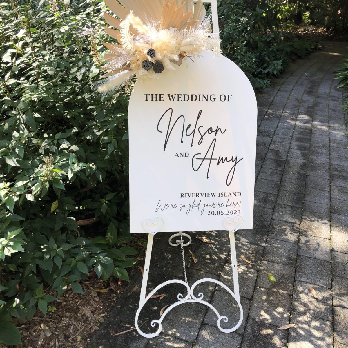 Arch Acrylic Welcome Sign