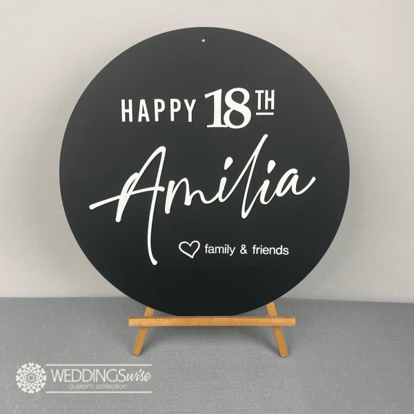 Happy 18th 3D Acrylic Sign