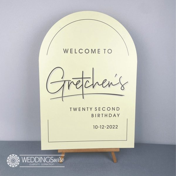 Arch Printed PVC Birthday Sign