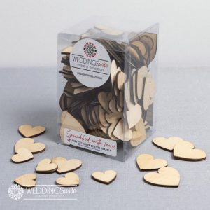 Laser Cut Timber Scatter Hearts