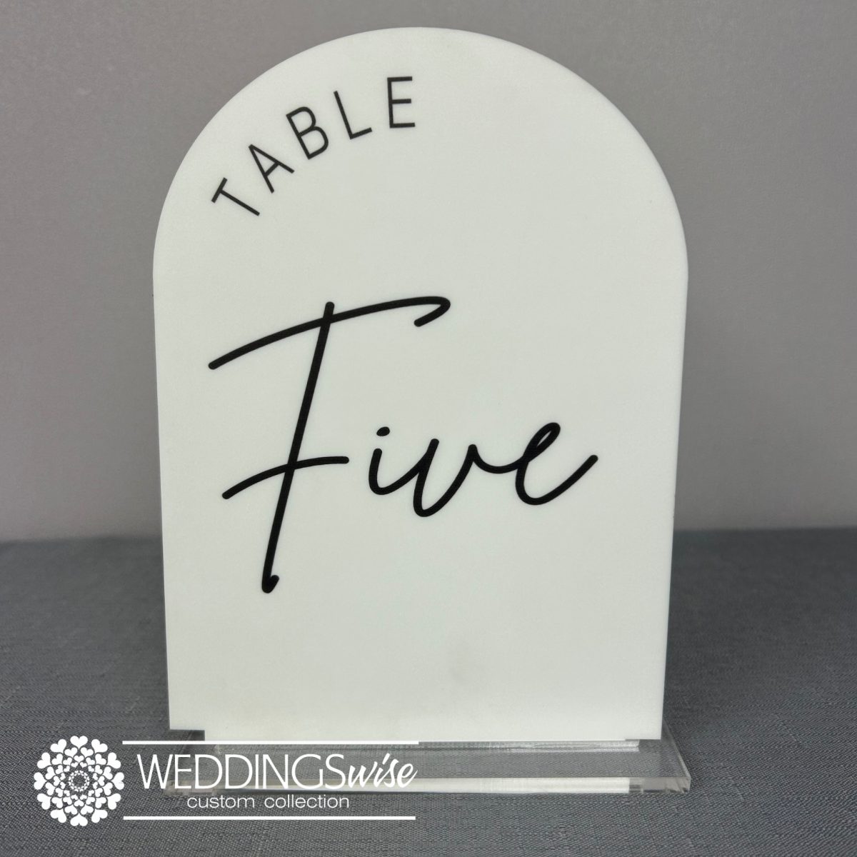 Arch Printed Acrylic Table Numbers with Stand - Image 4