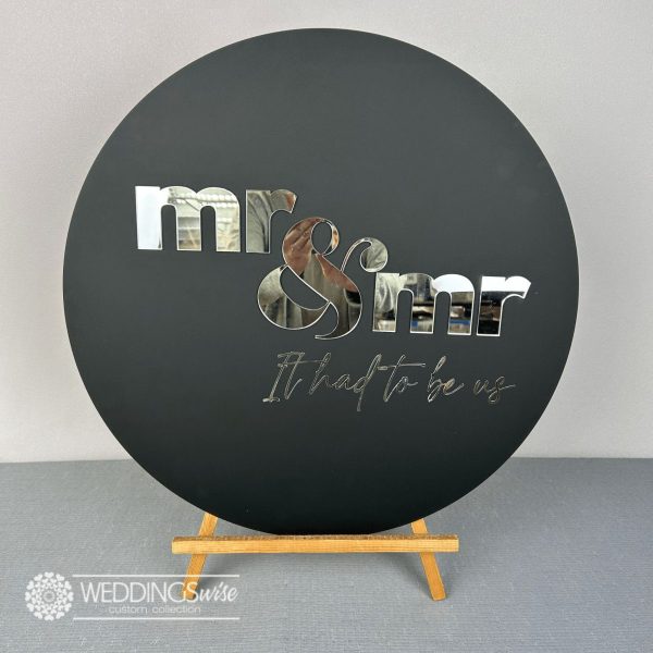 Mr and Mr 3D Acrylic Welcome Sign
