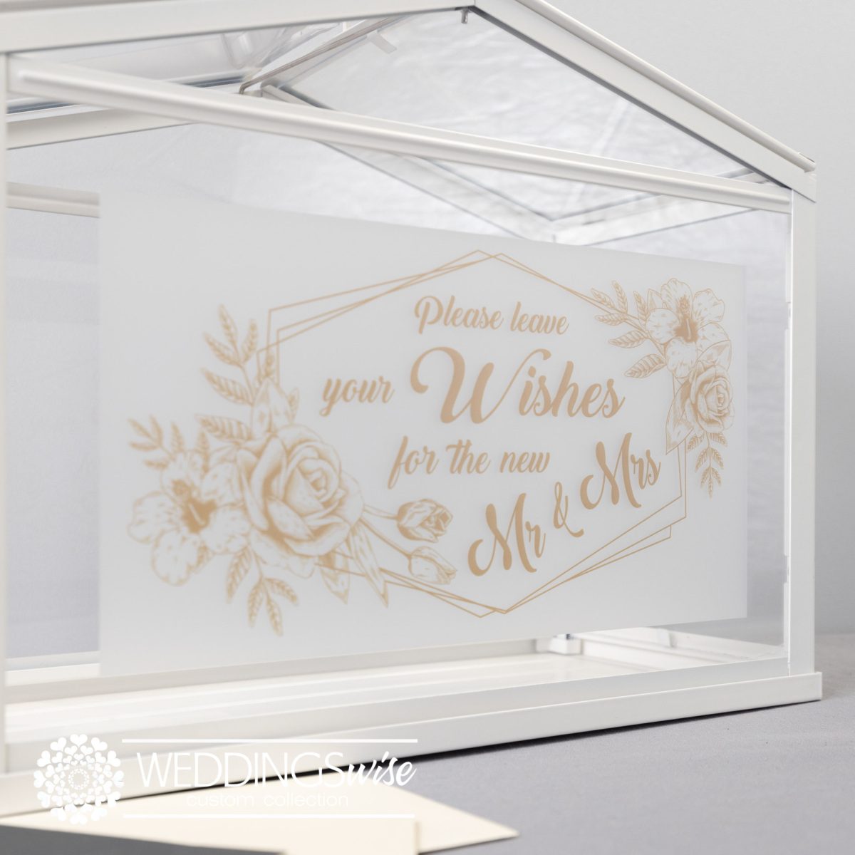 Large White and Gold Wishing Well - Image 2