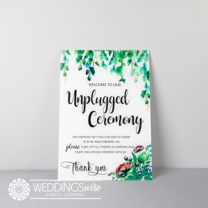 Floral Unplugged Sign
