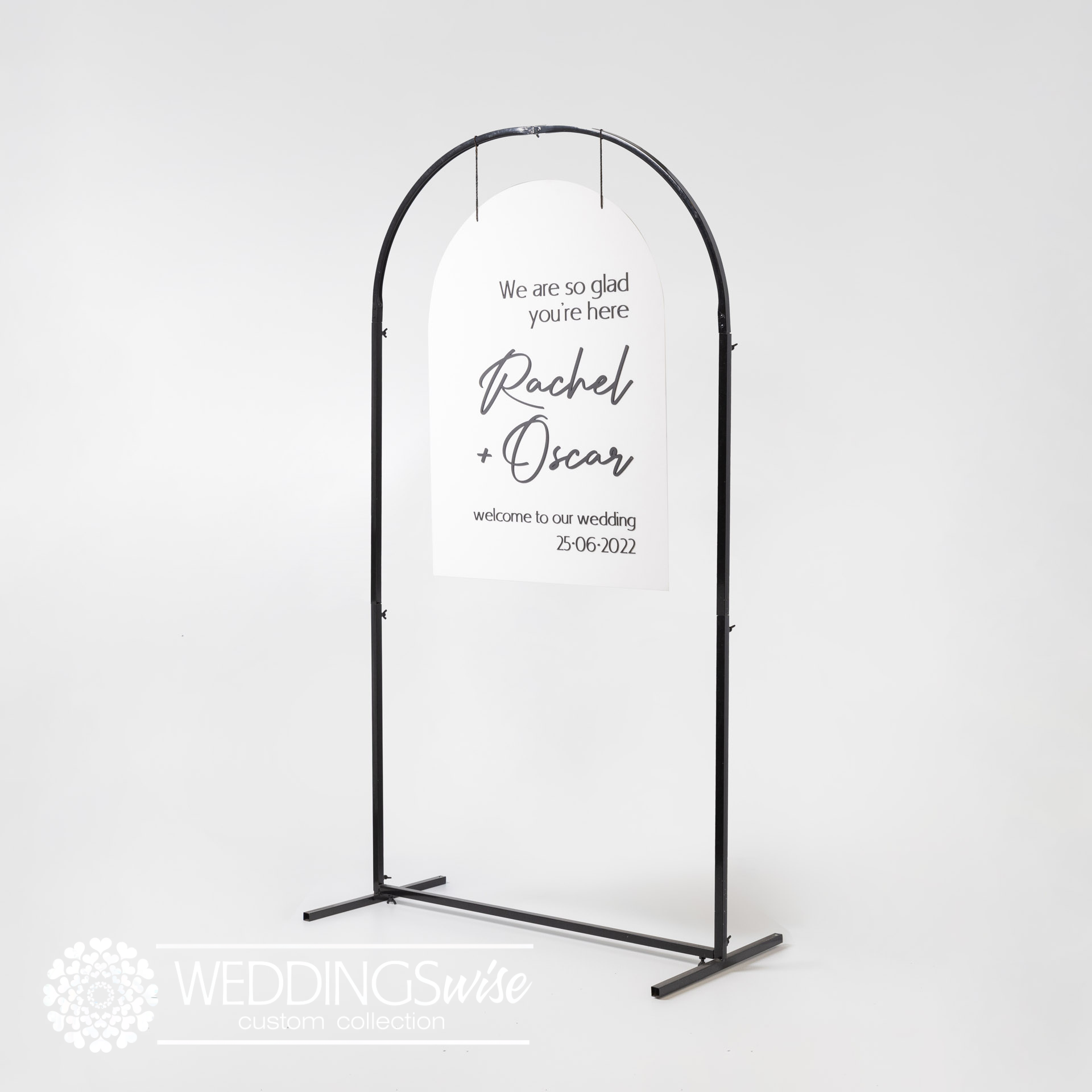 Large Black Metal Arch Easel- HIRE