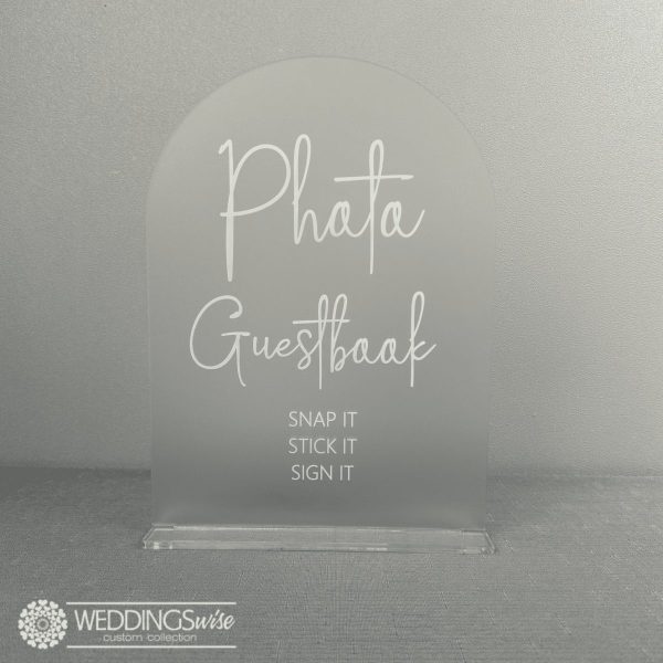 Arch Photo Guestbook Acrylic Sign