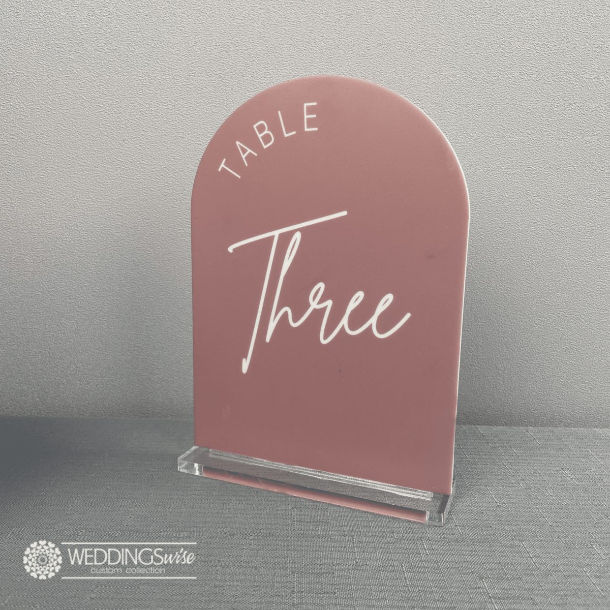 Arch Printed Acrylic Table Numbers with Stand