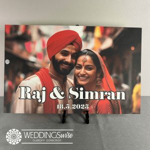 Printed Indian Wedding Welcome Sign with Photo- PVC Custom Design
