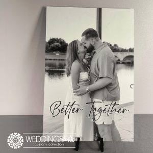 Personalised Portrait Photo Wedding Welcome Sign – Custom Printed PVC