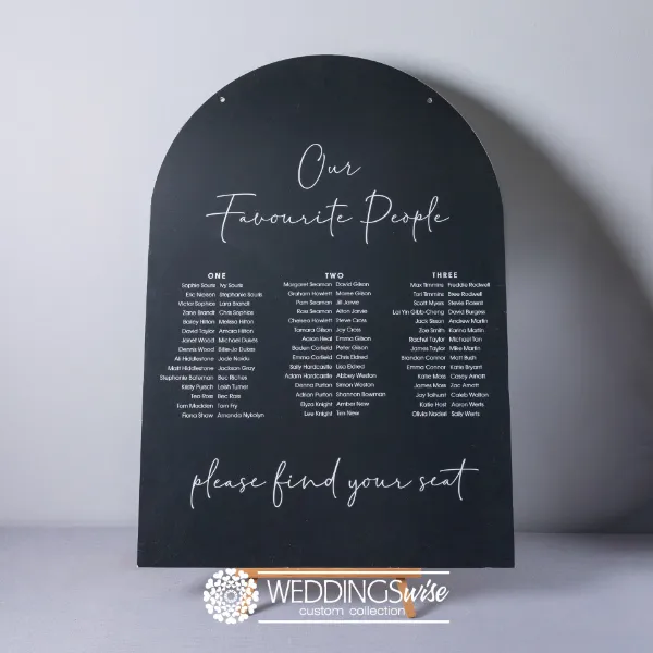 Personlised Arch PVC Wedding Seating Chart <br> Custom Reception Plan - Image 2