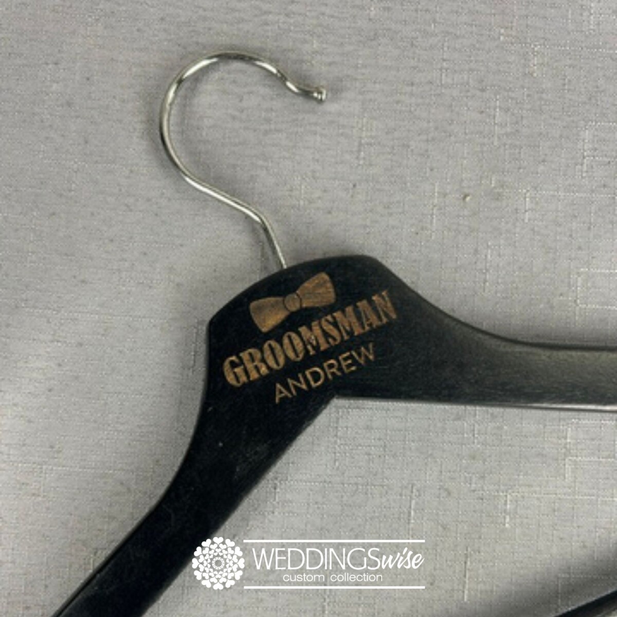 Personlised Groomsman <br>Timber Hanger Bow Tie Design