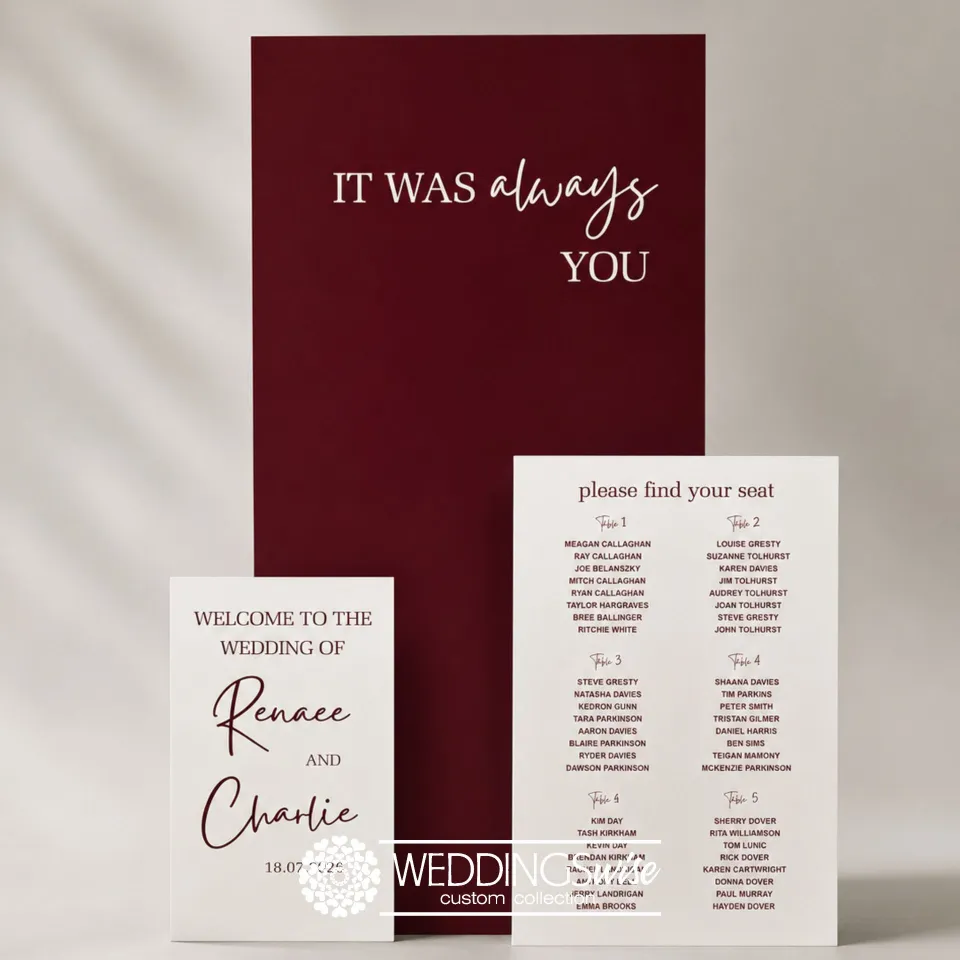 Personalised Statement Collection <br> Layered Wedding Welcome Sign