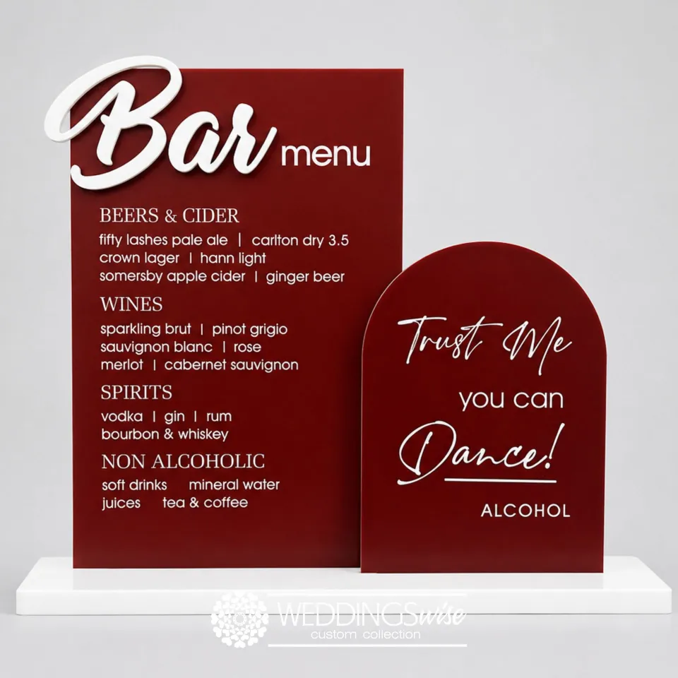 Personlised Layered Acrylic <br> Bar Menu Sign with 3D Lettering (Copy)