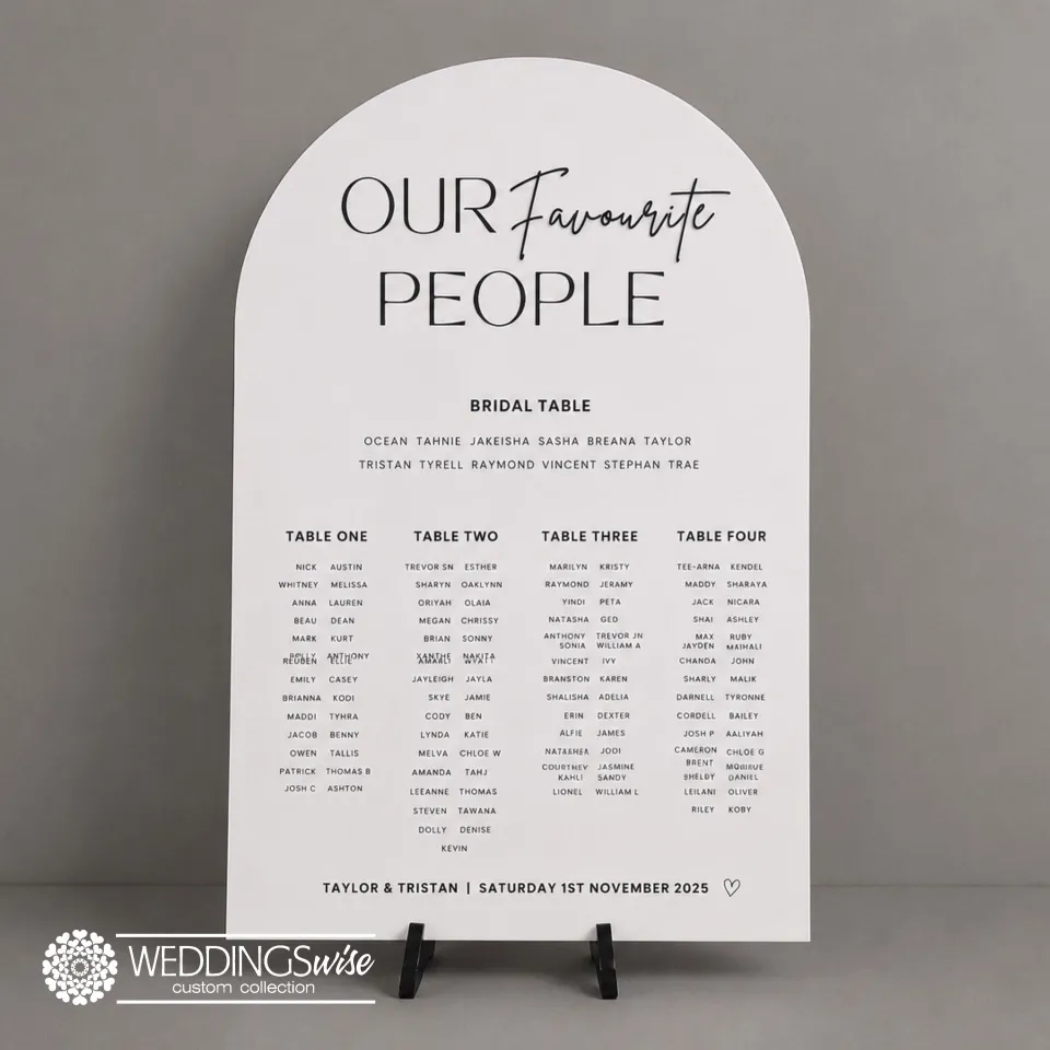 Extra Large PVC Wedding Seating Chart