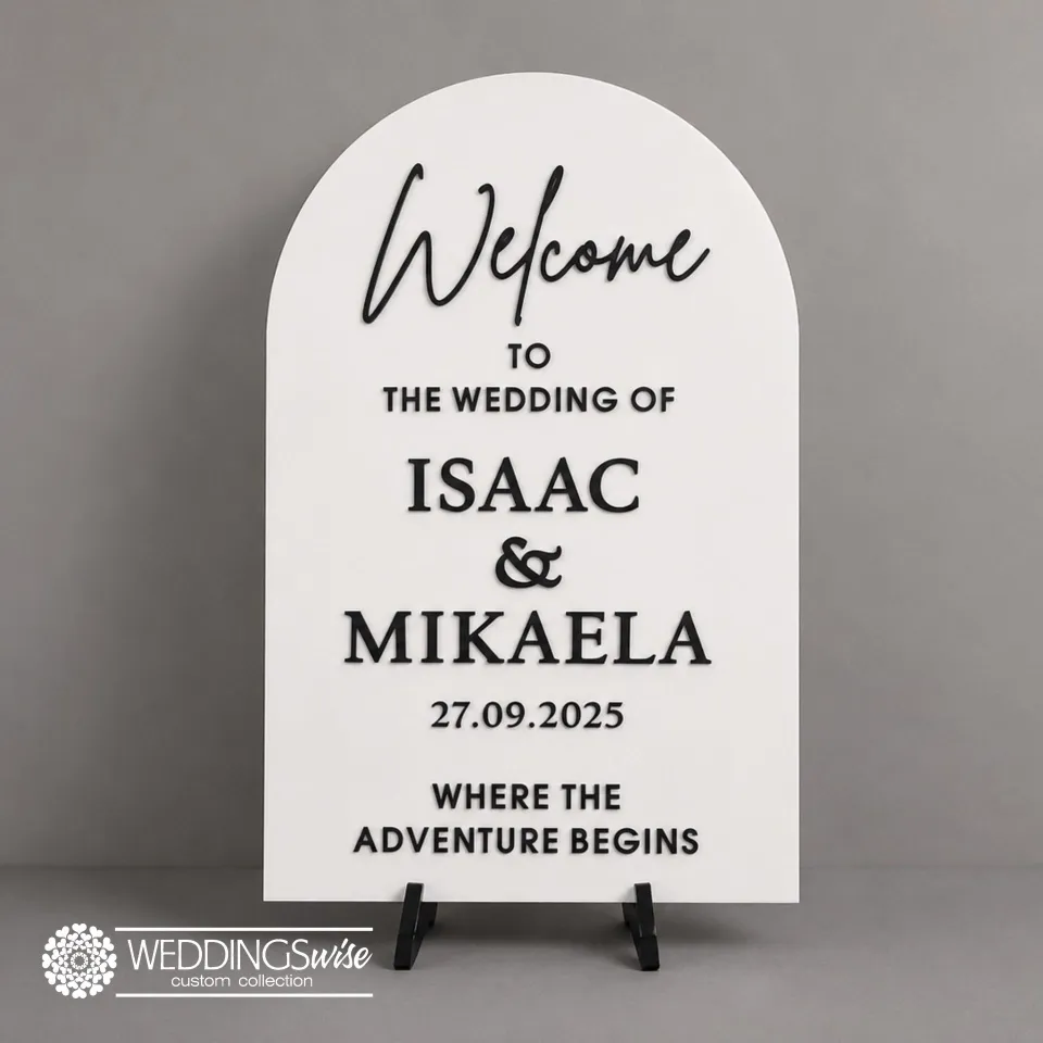 Statement Collection Bold font <br>Acrylic Welcome Sign