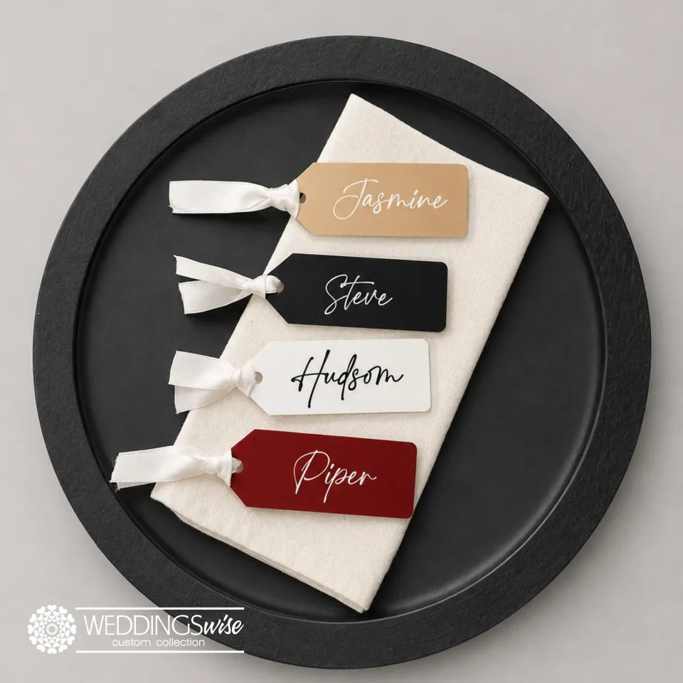 Personlised Acrylic Wedding Place Name Tags
