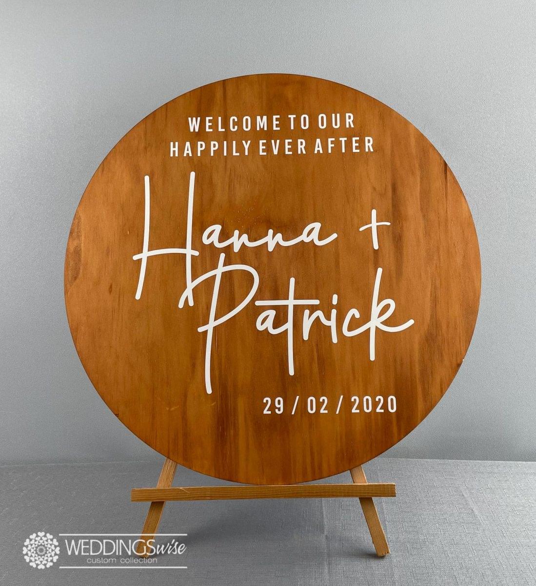 Happily Ever After Timber Welcome Sign